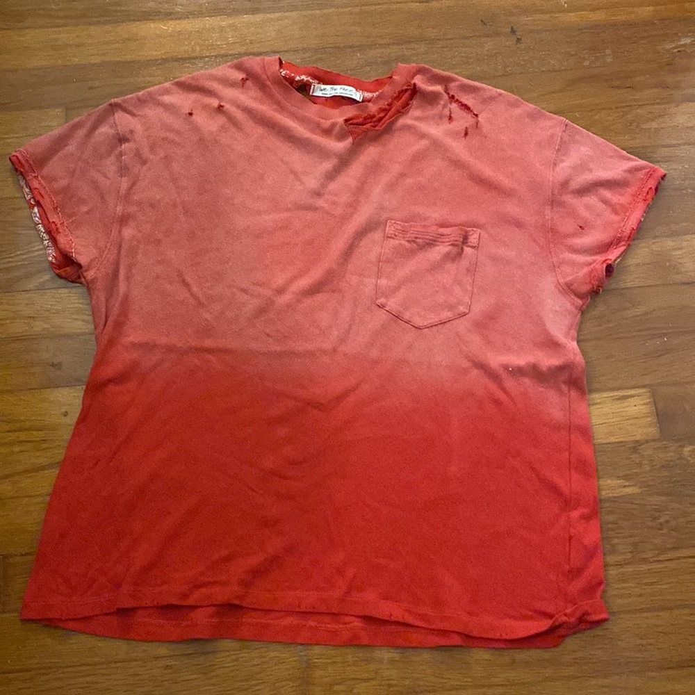 Free people distressed shirt